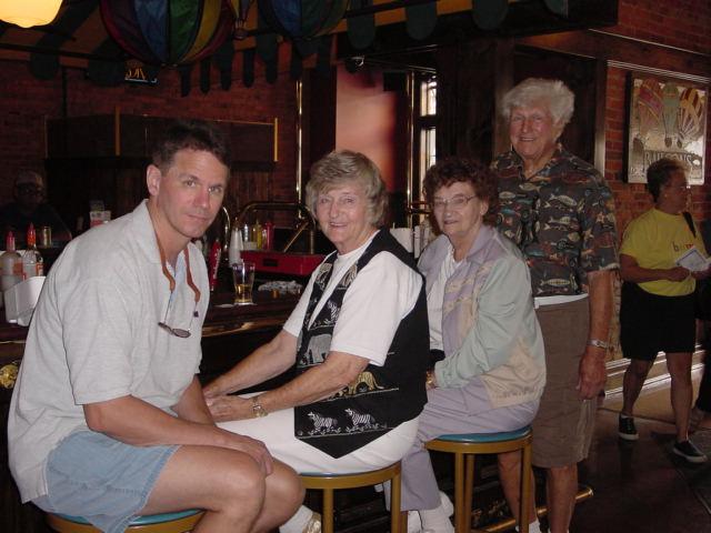 Picture of Jack, Jeanette, Aunt Marie, & John at Balloons, Ellicottville, NY